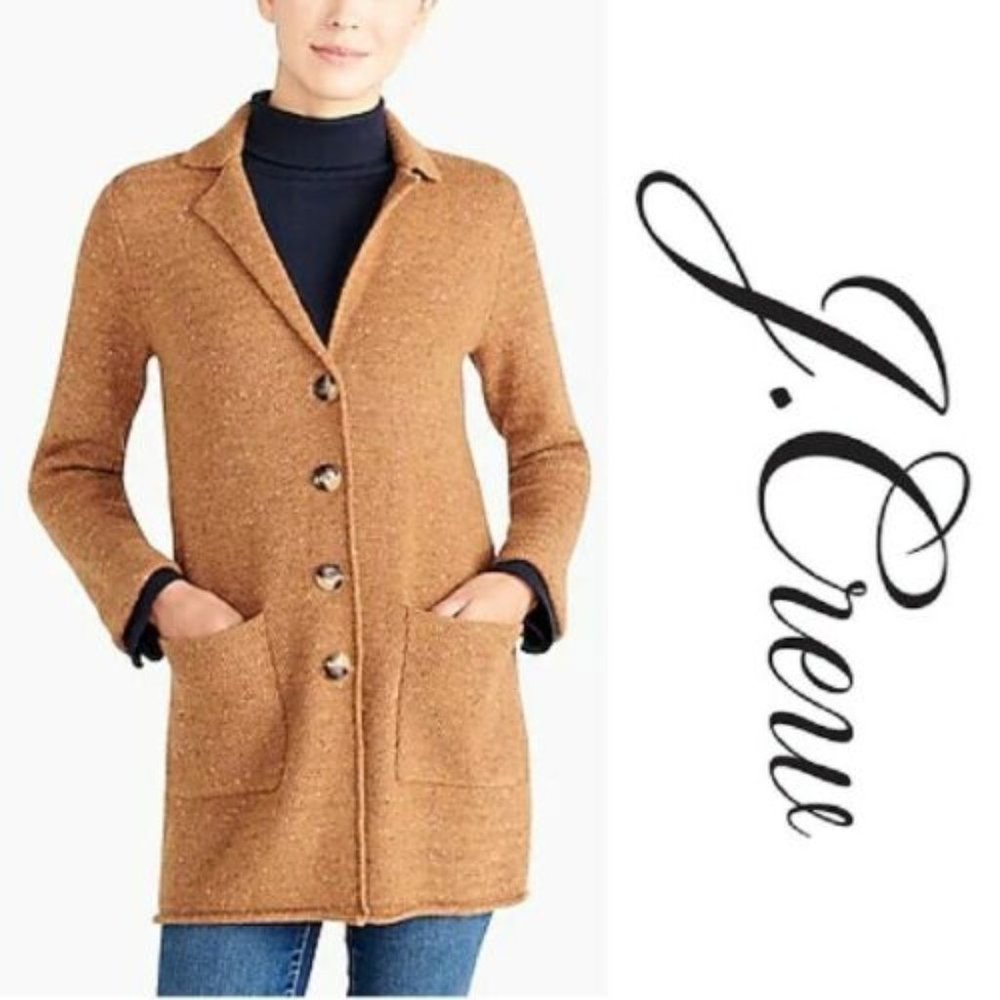 J. Crew Donegal Sweater Cardigan Coat H11200 - Picture 1 of 10